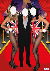 Hugh and Playboy Girls Celebrity Standin Party Prop 313